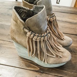 Sbicca Fringe Boots
